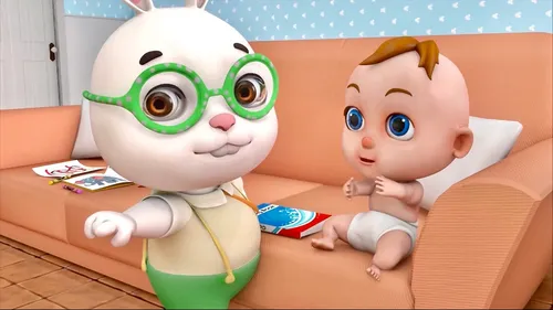 Little Boy & Bunny Learn To Be Carefull Developing Animated Video For Toddlers