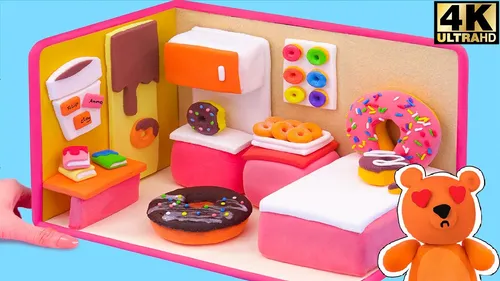 Making Donut Cake From Polymer Clay For Kids