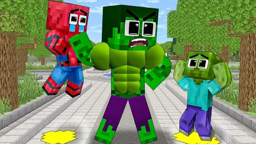 Monster School :Hulk Baby Family Specializes In Scams- Sad Story - Minecraft Animation