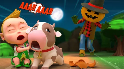 Moo Moo Brown Cow - Halloween Adventure With A Baby And A Funny Cow | Super Sumo Nursery Rhymes